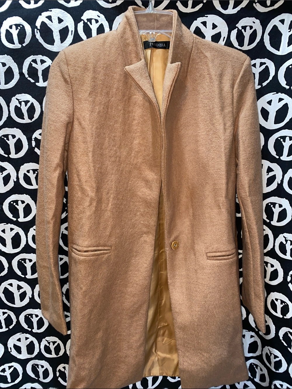 PANDORA 1-SNAP CAMEL COLOR WINTER COAT SZ L